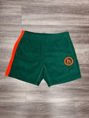 Hidden NY Polar Fleece Shorts Green Orange XL Brand New
